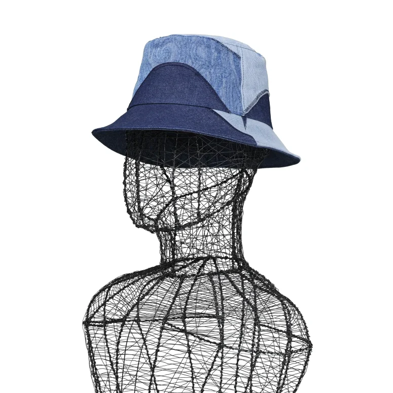 Bucket in denim patchwork - Koi collection