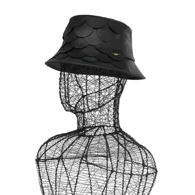 Bucket in pelle nappa con squame - Koi collection